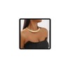 Danshinbow Punk Alloy Choker Necklace Snake Bone Clavicle Necklaces Jewellery