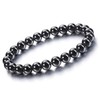 Jovivi Crystal Bracelet for Women Men Hematite Beads Bracelet,8mm Natural