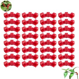 Pack of 30 Plant Benders, Plant Training Bending Clips, 90 Degree Plant Bender Low Stress Training Clips, Plant Trainer for Low Load, Plant Bender Clips, Plant Growth Bender (Red)