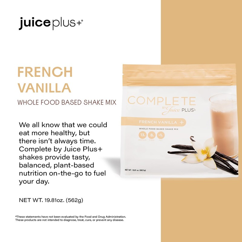 Complete by JuicePlus+ Single Serve French Vanilla Shakes - Plant-Based