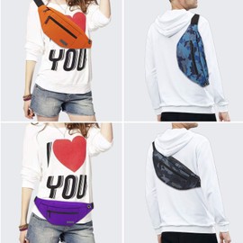 MAXTOP Large Bumbag Waist Fanny Pack for Men Women Bum Bag with Headphone Jack and 4-Zipper Pockets Adjustable Belt for Biking Running Jogging Traveling Outdoors Workout Cycling Fitness Hiking