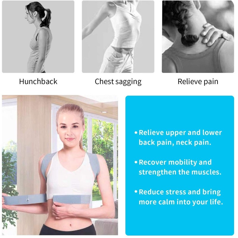 Emoly Posture Corrector for Men & Women - Adjustable Shoulder
