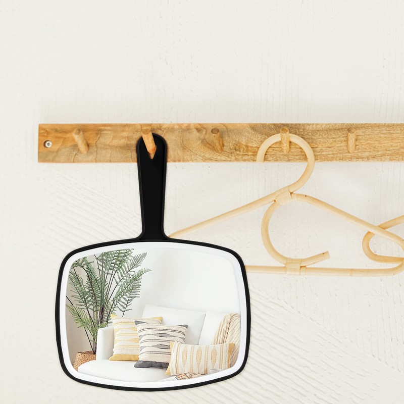 DVHOK Handheld Mirror, Portable Hand Mirror with Hanging Hole in