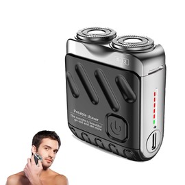 Rasierer Herren Elektrisch, Elektrischer Nass und Trockenrasierer für Herren Mit 9 Stahlklingen, Magnetischen und Schwimmenden Scherköpfen, Mini Rasierer, Tiefenreinigung Shaver für Zuhause, Reisen