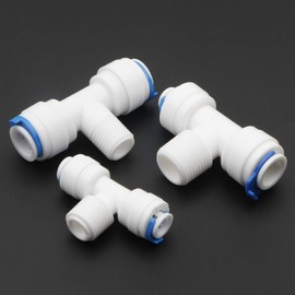 Pxyelec 30pcs Quick Connect Fittings, Push to Connect Water Tube Fittings for RO Water Systems, 3 Sizes(1/4"Tube OD x1/4" Thread connector+3/8" Tube OD x 1/4" Thread connector+3/8"Tube OD x 1/4" Tube