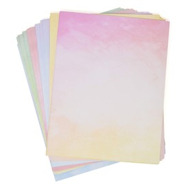 Gift Boutique 120 Pack Water Color Stationery Paper Set 6 Watercolor Designs Double Sided 8...