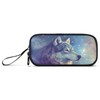 Mnsruu Wolf Star Large Capacity Pencil Case 3 Compartment Pouch