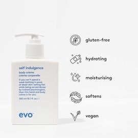 EVO Crema Corporal Self Indulgence - Tamaño Completo, Humectante Corporal Con Aroma Suave Para Hidratar Y Suavizar Todo Tipo De Piel - 10.1 Onzas Líqu