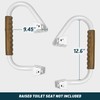 Lunderg 21" Handrails Replacement for Round Raised Toilet Seat -