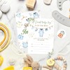 Whaline 25 Sets Boy Baby Clothes Baby Shower Party Invitations