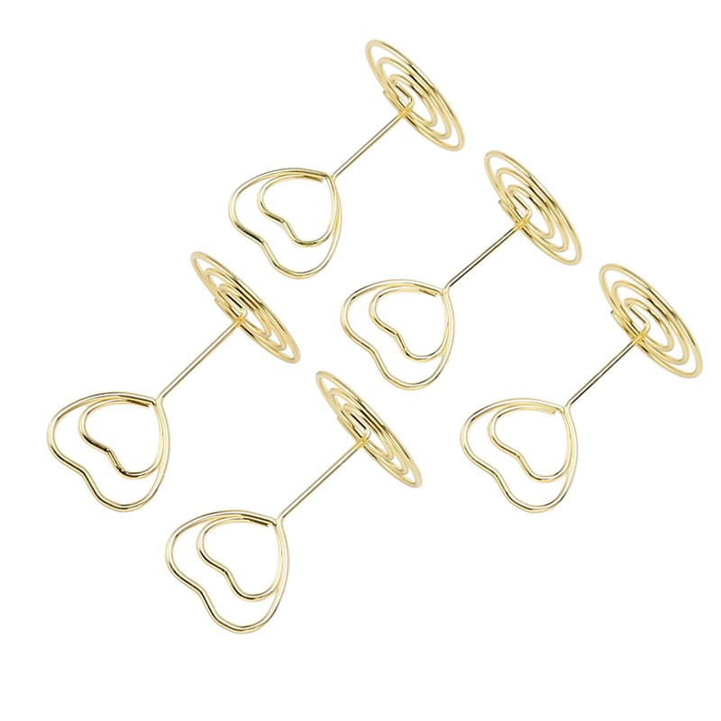 25Pcs Table Number Stands Heart Shaped Stable Base Sturdy Metal