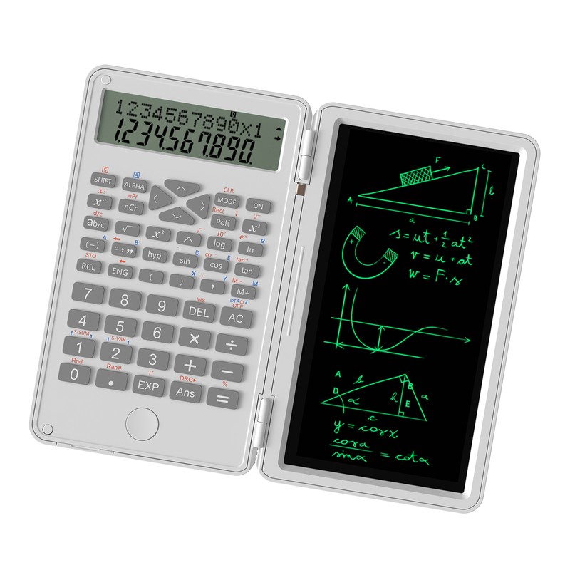Scientific Calculator with Erasable Writing Board 240 Functions 2 Line