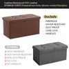 DocSafe Storage Ottoman Bench with Lock,Fireproof Folding Storage Bench Foot