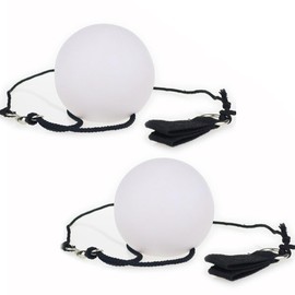 OFKPO One Pair LED Glow POI Juggling Thrown Balls PVC Colorful Ball for Indoor or Outdoor Play