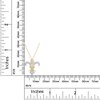 AFFY 1/4 Ct Cubic Zirconia Fleur-de-Lis Pendant in 14K Yellow