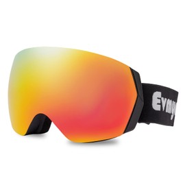 Ski Goggles OTG for Women Men, Snowboard Snow Goggles UV400 Protection Anti Fog Double Layer Magnetic Lens