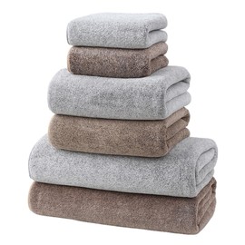 Juego de Toallas de baño Premium de 6 Piezas, 2 Toallas de baño Grandes, 2 Toallas de baño, 2 Toallas de Mano, Toallas de baño Suaves, absorbentes,...