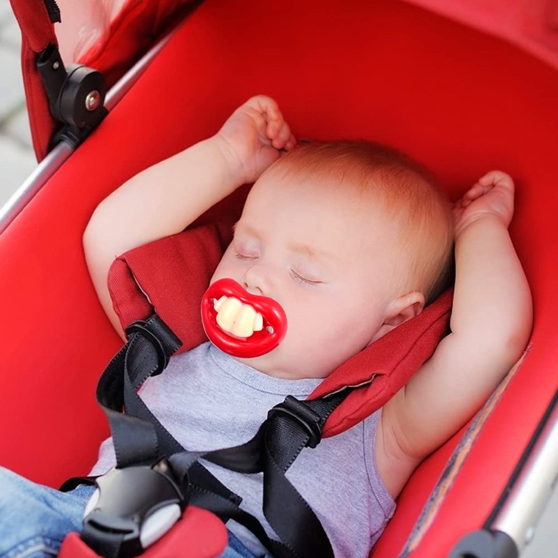 LUOZZY 8pcs Funny Baby Pacifiers Silicone Newborn Baby Teeth Pacifiers
