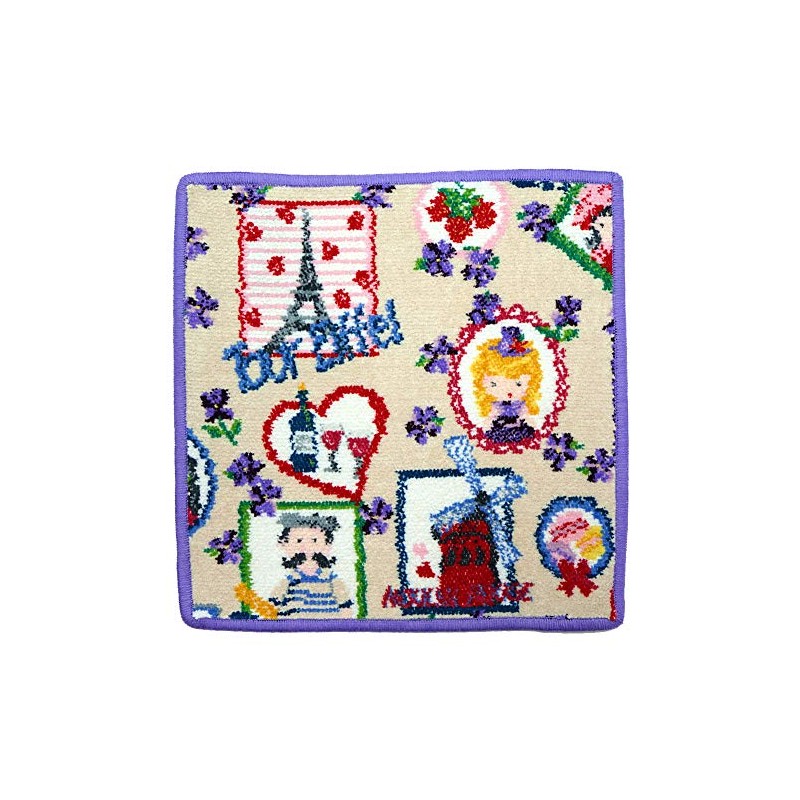FEILER Tour De Paris Handkerchief, Purple Hand Towel, 9.8 inches