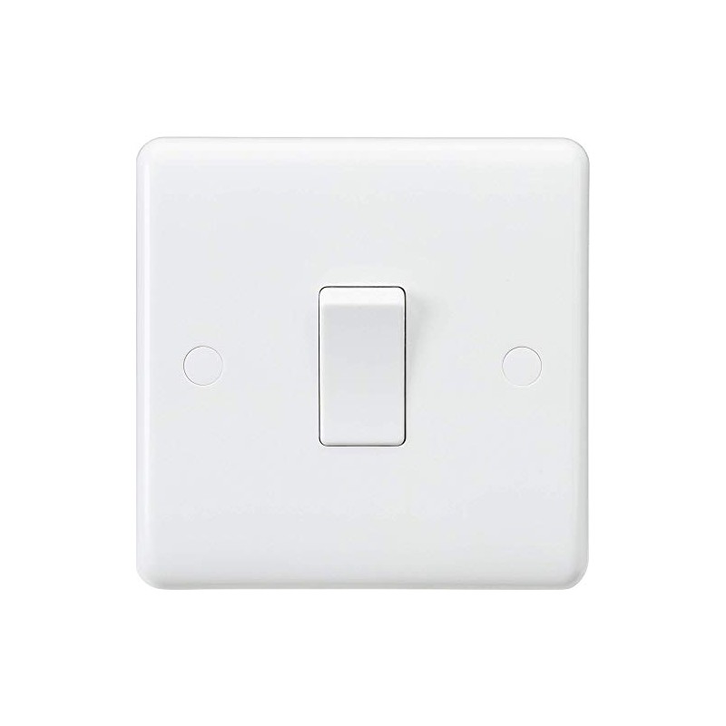 Knightsbridge CU1000 Curved Edge 10 A 1 Gang 1 Way