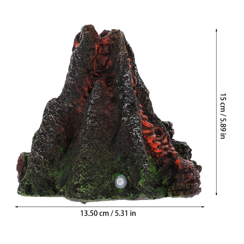 Fish Tank Volcano, Volcano , Reastic Resin Volcano Decorative Fish