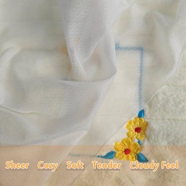 New brothread Soft & Cozy Embroidery Stitch Cover 12" x 10 Yd Fusible Light Weight Stabilizer Covering Scratchy Stitches - White