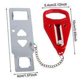 AYNKH Portable Strengthen Door Lock, Self Protect Heavy Duty Extra Anti Theft Lock for Additional Safety and Privacy, Perfect for Travel Hotel AirBNB Home Apartment