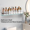 Lumclaw Bathroom Shelf Glass Shelves 23-Inch Floating Tempered Glass Shelf