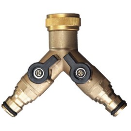 Cornat FLOR89510 Y-Distributing with 2 Ball Cocks of Brass, Multicolour