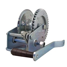 1200 lb Hand Crank Heavy Duty Ratchet Winch with 2" Large Hub, Positive Locking Pawl, Reversible Ratchet