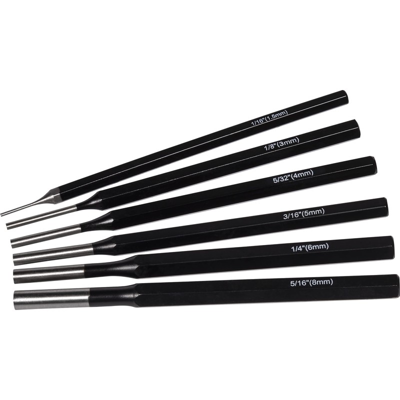 Roughneck ROU31178 Chrome Vanadium Parallel Pin Punch Set 6 Piece
