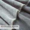 Bedsure Fleece Blankets Twin Size Grey - 300GSM Lightweight Plush