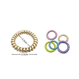 GYWHOOFT 20 Pcs Spiral Hair Ties for Women, Waterproof Ponytail Holders for Teens,Stylish Phone Cord Hair Ties & Hair Coils for Girls,Coil Hair Ties for Women and Girls Teens