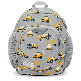 Jan & Jul Little Xplorers Mini Preschool Backpack (Grey Construction, One Size)