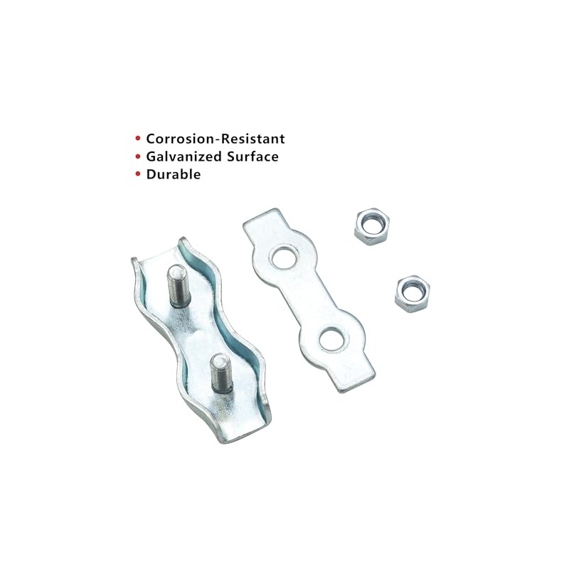 Heavy Duty M5 Poly Rope Connectors Wires Splicer Galvanized Steel
