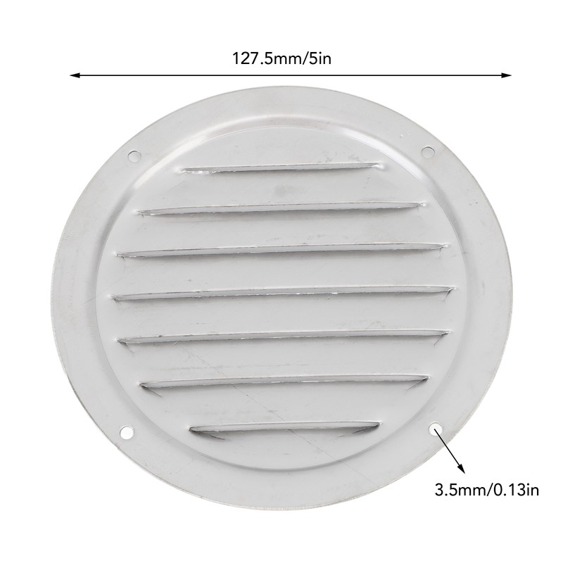 2PCS Round Louvered Air Vent Stainless Steel Marine Grade Rainproof