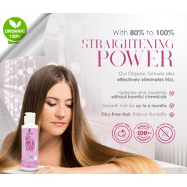 Lazzios Hair Protein – One-Step Treatment for Long-Lasting Organic Straightening Formaldehyde Free Includes Hyaluronic Acid Hydrolyzed Keratin Caviar (120 ml, Intense)