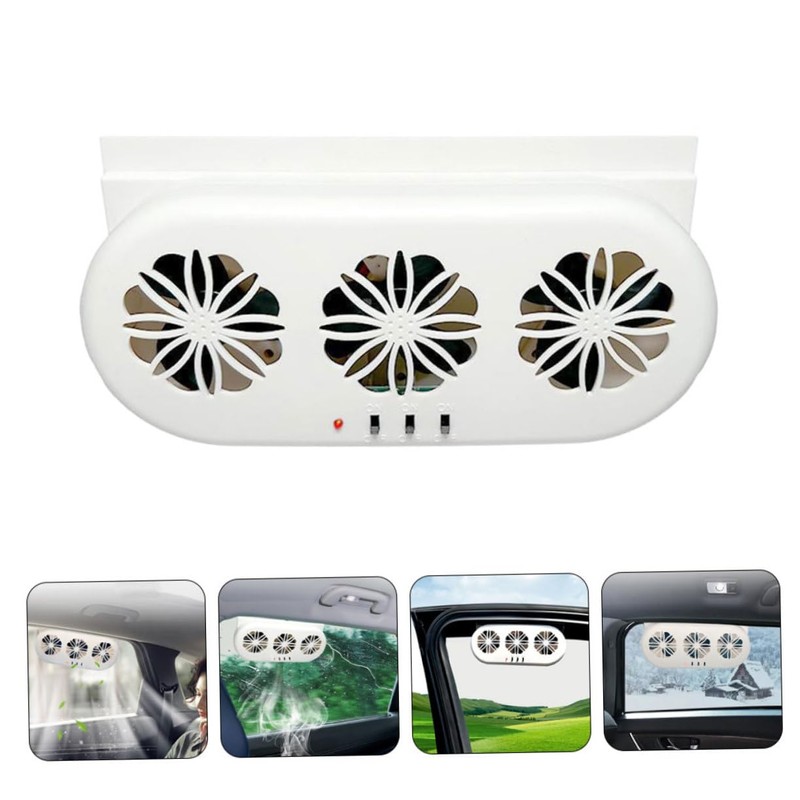 CHILDWEET Car Window Exhaust Fan USB Ventilation System for Cars