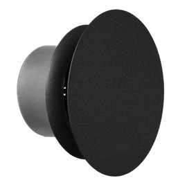 TURvent 4 inch Black/Anthracite Metal Diffuser - Adjustable Vent for Wall - Ceiling Duct Cover with Front Plate - Universal Valve for Exhaust an Supply Air - Round Ventilation Covers
