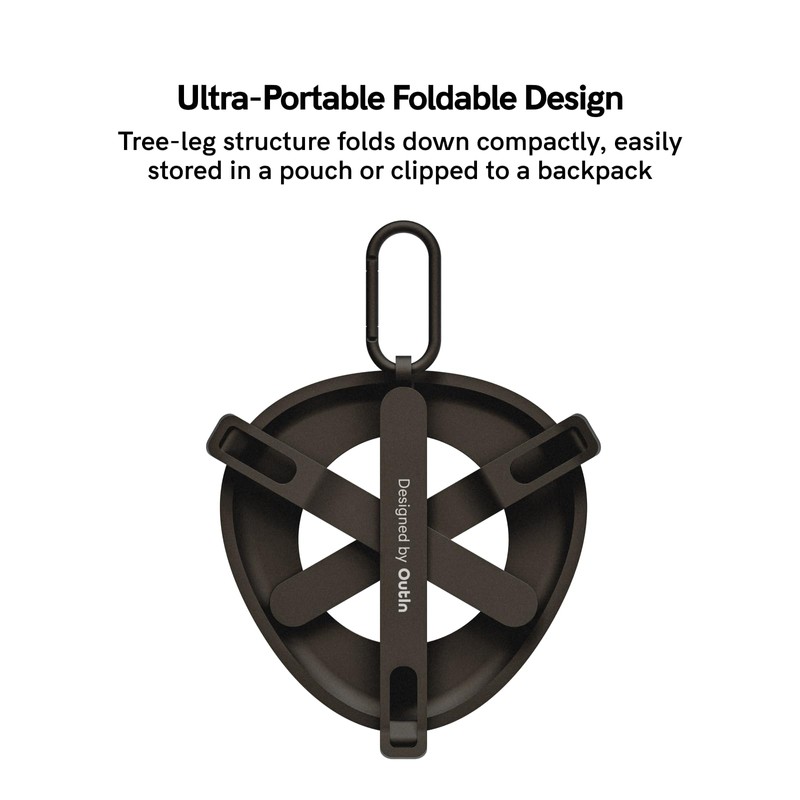 OutIn Ultra-Portable Foldable Coffee Stand with Carabiner