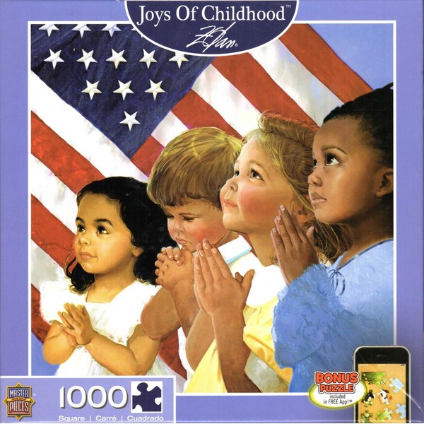 MasterPieces Joys of Childhood Faith in America Square Jigsaw Puzzle, Art by Donald Zolan, 1000-Piece
