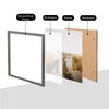 KINLINK Square 16x16 Picture Frames Grey, Solid Wood Frames with