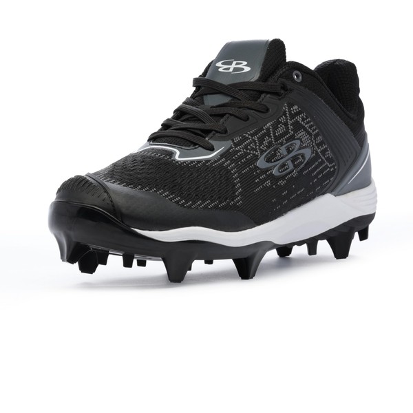 Boombah Viper Pureknit Molded Cleat - Status Pitching Toe Black/Charcoal
