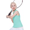 EXARUS Girls' Golf Sleeveless Shirts Polo Tennis Kids V-Neck Athletic