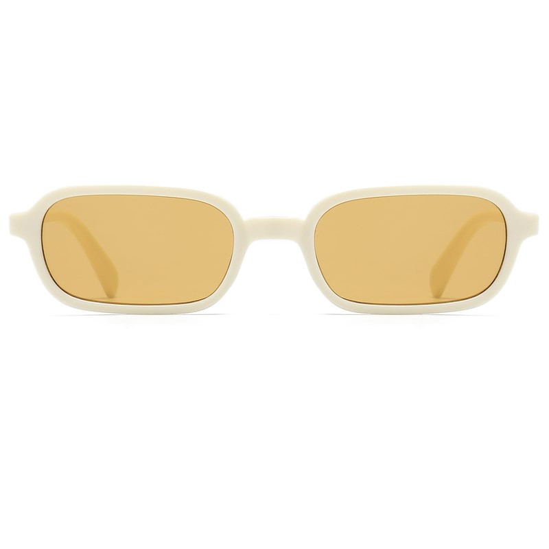 Laurinny Retro Rectangular Sunglasses 90s Rectangle Narrow Glasses Sunglasses Women's