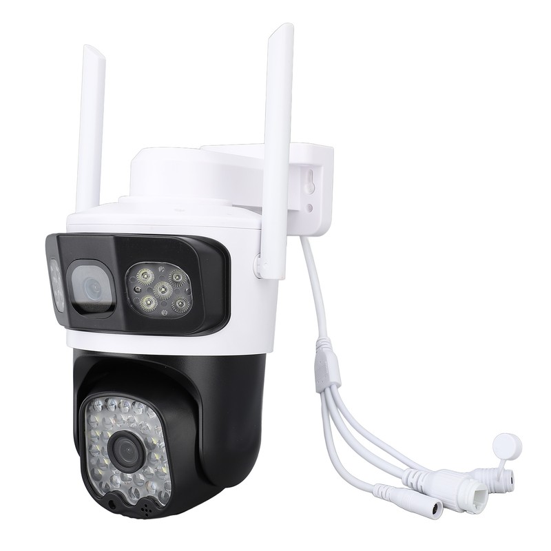 Pan Tilt Security Camera WiFi Dual Lens 4MP Night Vision