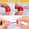 sourcing map 40Pcs Plastic Cord Lock Ends Toggle, Double Hole