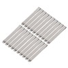 20pcs Stainless Steel Hemming Clips 3 Inch Measurement Ruler Quilting