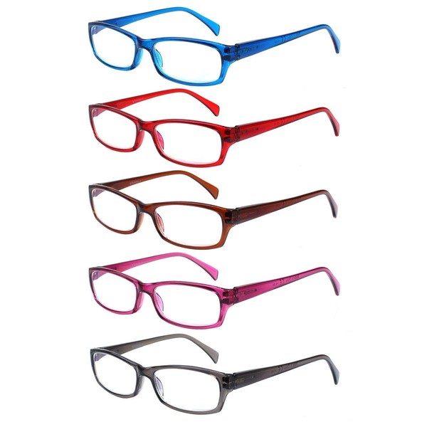 VIDEBLA 5 Pack Computer Reading Glasses Men and Women Anti