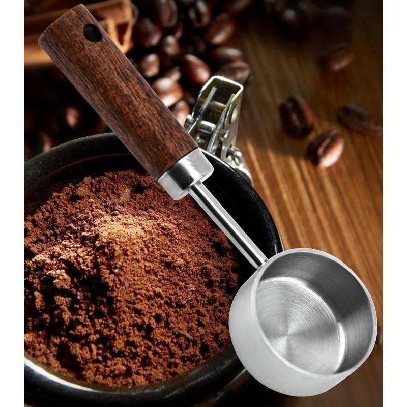 2Pcs Coffee Measuring Scoop Spoon Short Stainless Steel Coffee Scoop